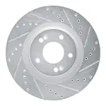 63121030R - : DFC Brake Rotor - Drilled and Slotted - Silver for DYNAMIC FRICTION Image