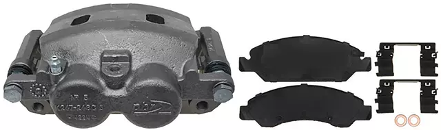 19322766 - : Disc Brake Caliper Assembly with Semi-Metallic Pads (Loaded Police), Remanufactured for GM Image