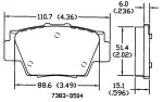 13050362 - : Disc Brake Pad Set for Acura: NSX Image