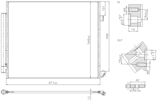 940852 - Air Conditioning &amp; Heat: Nissens A/C Condenser and Receiver Drier Assembly for NISSENS Image
