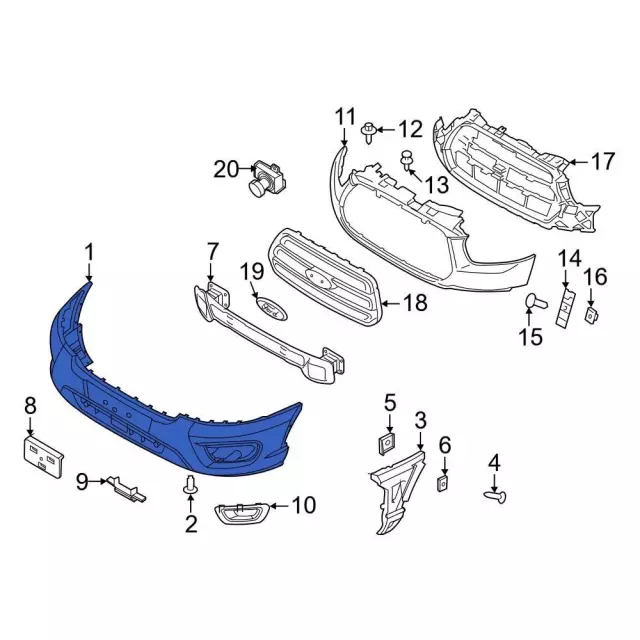 LK4Z17757ECPTM - Body: Lower Cover for Ford: E-Transit, Transit-150, Transit-250, Transit-350, Transit-350 HD Image