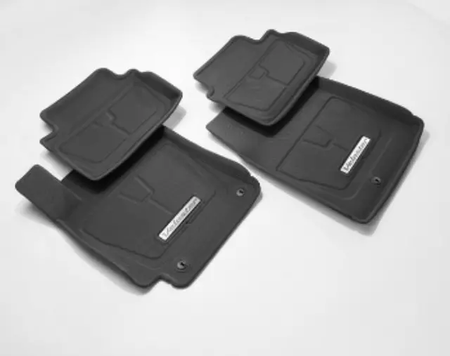 J3F13AU000 - Interior: 2019-2022 Hyundai Veloster All Season / Weather Floor Liner Mats Set Of 4 Black for Hyundai: Veloster, Veloster N Image