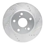 63176135R - : DFC Brake Rotor - Drilled and Slotted - Silver for DYNAMIC FRICTION Image