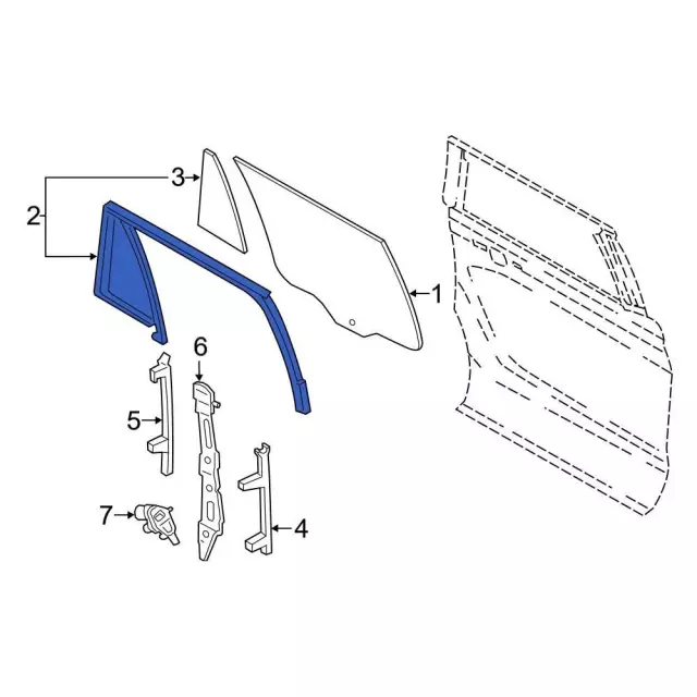 JL1Z7825766C - Body: Run Channel for Ford: Expedition | Lincoln: Navigator Image