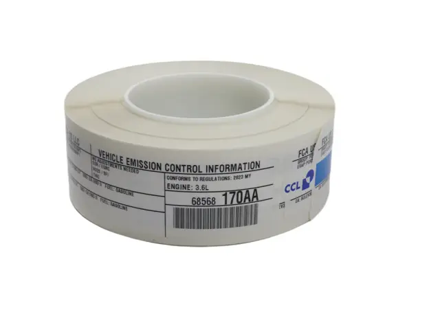 68568170AA - Labels: Vehicle Emission Control Information Label for Mopar Image