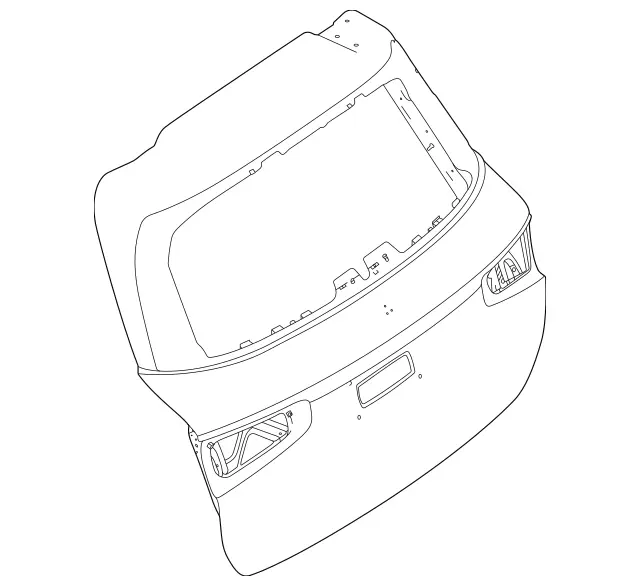 1677405300 - Rear-End Door: Rear Door for Mercedes-Benz: GLS450, GLS580, GLS63 AMG, Maybach GLS600 Image image