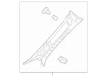 17769080029K30 - Body: Windshield Pillar Trim for Mercedes-Benz Image