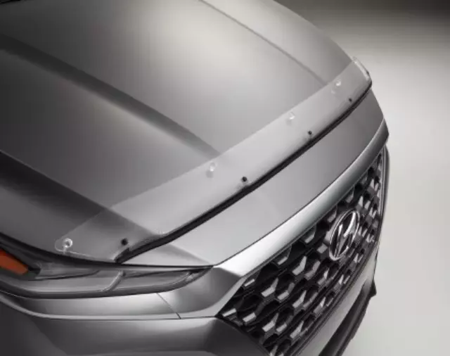 S2F24AU100 - Exterior: 2020 Hyundai Santa Fe - Hood Deflector - Clear for Hyundai: Santa Fe Image