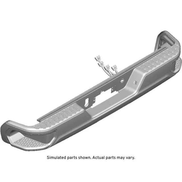 23388705 - : Bright Chrome Rear Bumper Impact Bar for Chevrolet: Silverado 1500, Silverado 1500 LTD Image