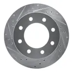 63148039L - : DFC Brake Rotor - Drilled and Slotted - Silver for DYNAMIC FRICTION Image