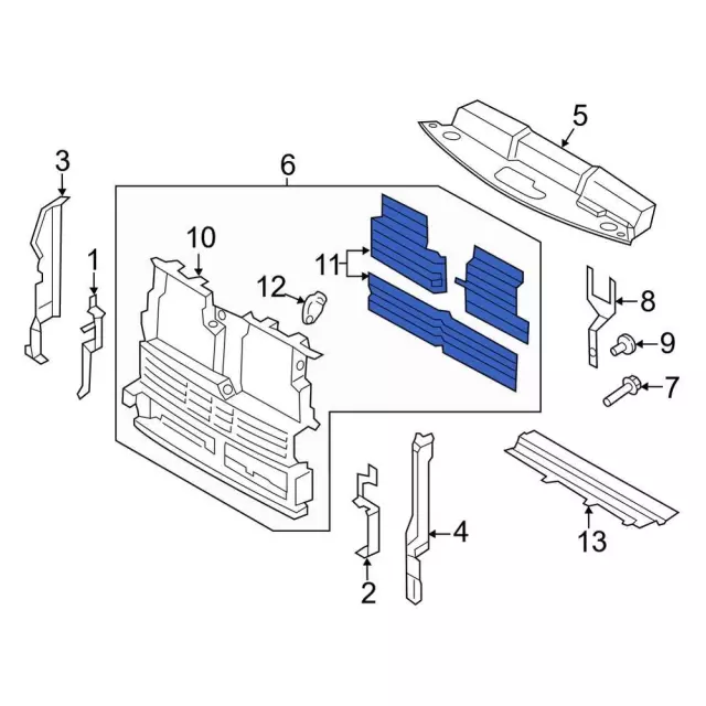 KT4Z8310D - Body: Front Deflector for Ford: Edge Image