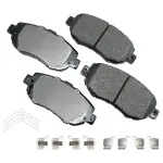 ACT619A - : Akebono ProACT Ultra Premium Ceramic Disc Brake Pad Kit for AKEBONO Image