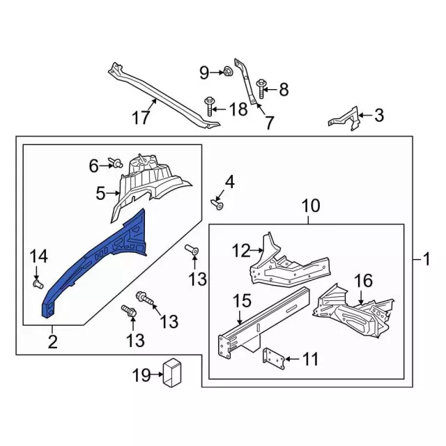 L1MZ16054Q - Body: Inner Fender for Ford: Explorer, Police Interceptor Utility Image