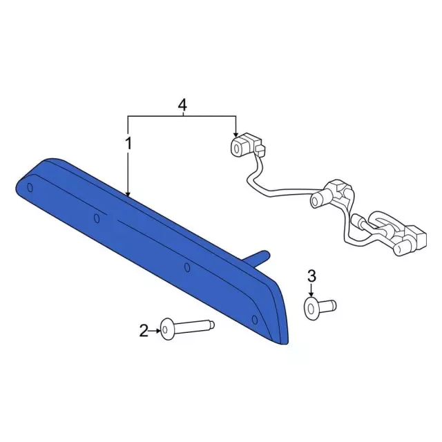 ML3Z13A613H - : Center High Mount Stop Light for Ford: F-150, F-150 Lightning, F-250 Super Duty, F-350 Super Duty, F-450 Super Duty Image