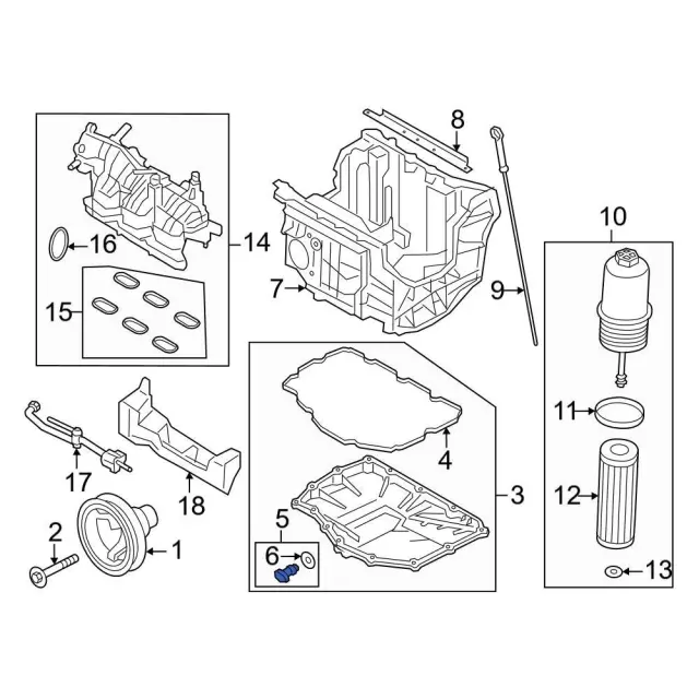 Engine Oil Drain Plug - Ford (ML3Z-6730-B)