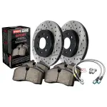 97842000F - : StopTech Sport Axle Pack; Slotted and Drilled; Front Brake Kit with Brake lines for Stoptech Image