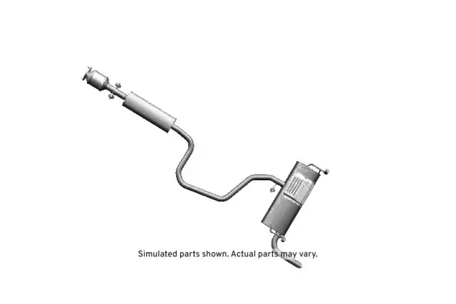 25923024 - : Exhaust Muffler Assembly with 3-Way Catalytic Converter, Insulator, and Gasket for GM Image
