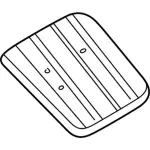 F5AZ5451536A - Body: Dome Light Bracket for Ford: Crown Victoria | Mercury: Grand Marquis, Marauder Image