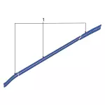 KR3Z6320001AE - Body: Stripe Tape for Ford: Mustang Image