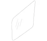 2028100121 - Doors: Mirror Glass for Mercedes-Benz: 300SD, 400SE, 400SEL, 500SEC, 500SEL, 500SL, 600SEL, C220, C230, C280, C43 AMG, E420, E430, S420 Image