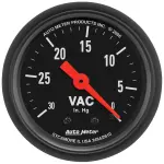 2610 - : GAUGE, VACUUM, 2 1/16", 30INHG, MECHANICAL, Z-SERIES for AutoMeter Image
