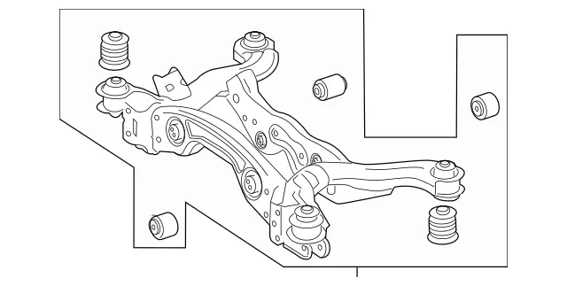 1773503402 - Rear Axle: Rear Axle Carrier for Mercedes-Benz: A35 AMG, CLA35 AMG, GLA35 AMG, GLB35 AMG Image image