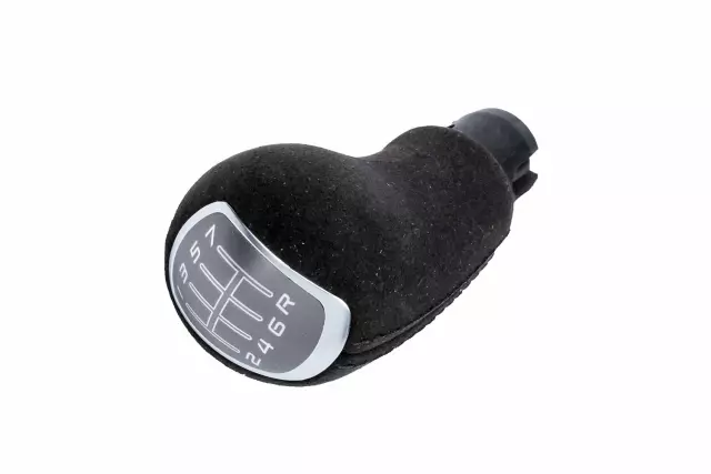 24269693 - : Jet Black Suede Manual Transmission Shift Lever Knob with Blue Stitching for Chevrolet: Corvette Image