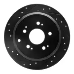 63359050L - : DFC Brake Rotor - Drilled and Slotted - Black for DYNAMIC FRICTION Image