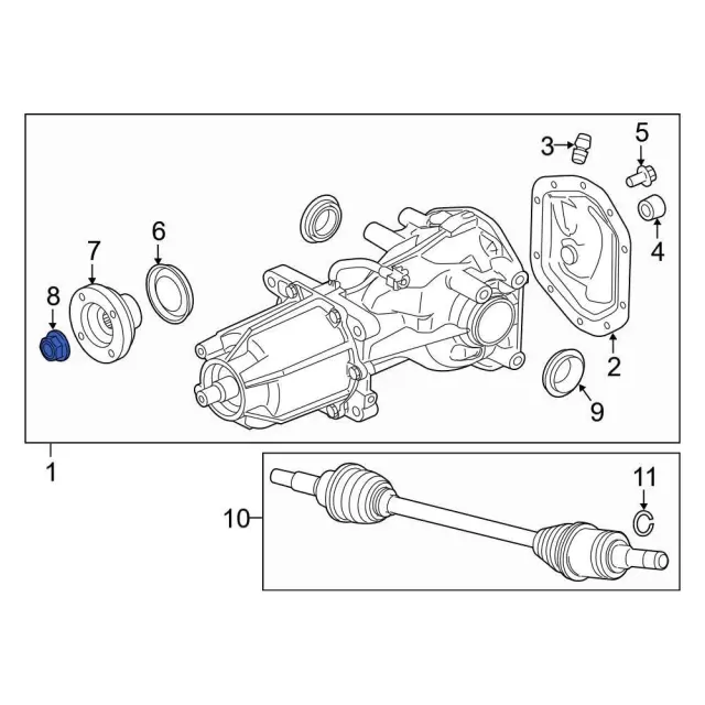 Differential Drive Pinion Nut - Ford (6L8Z-4320-B)