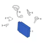 4U7Z12A650FUA - Engine: Engine Control Module (ECM) for Ford Image