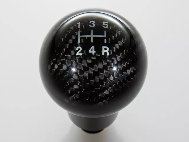 Shift Knob - Black - Carbon Fiber - 5-Speed - Ford (FM5Z-7213-A)