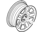 6L8Z1015C - Suspension: Wheel, Steel for Ford: Escape | Mercury: Mariner Image
