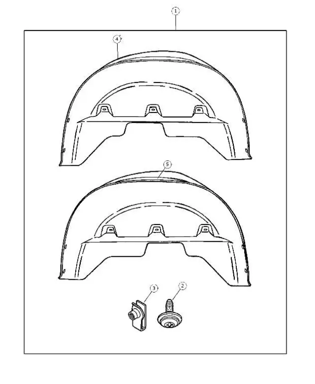 55276423AA - Mopar Accessories - Component Parts: Wheelhouse Shield for Mopar Image