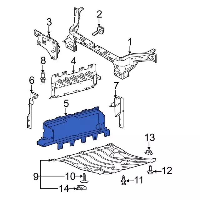 LJ9Z8327A - Body: Lower Deflector for Ford: Mustang Mach-E Image