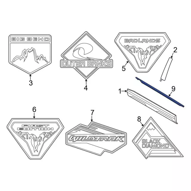 M1PZ7821452A - : Belt Molding for Ford: Bronco Sport Image