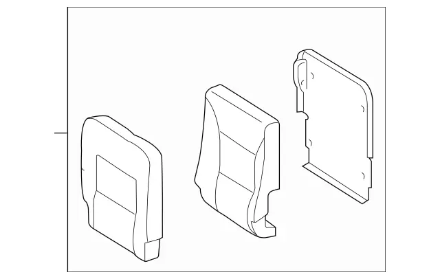 46392098039E43 - Body: Seat Back Assembly for Mercedes-Benz Image
