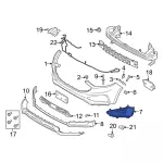 MT4Z15266CA - : Outer Grille for Ford: Edge Image