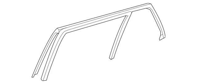2137350325 - Rear Doors: Window Guide Rail for Mercedes-Benz: E53 AMG, E63 AMG S Image image
