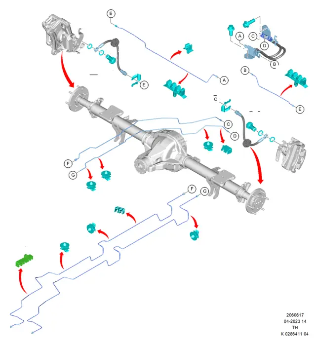CK4Z2282A - Brakes: Brake Hose for Ford Image