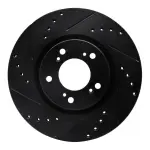 63359027L - : DFC Brake Rotor - Drilled and Slotted - Black for DYNAMIC FRICTION Image
