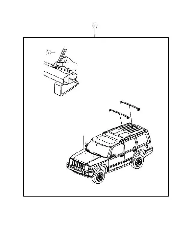 68024105AA - : Lugg Rack Cross Rub Strip for Mopar Image