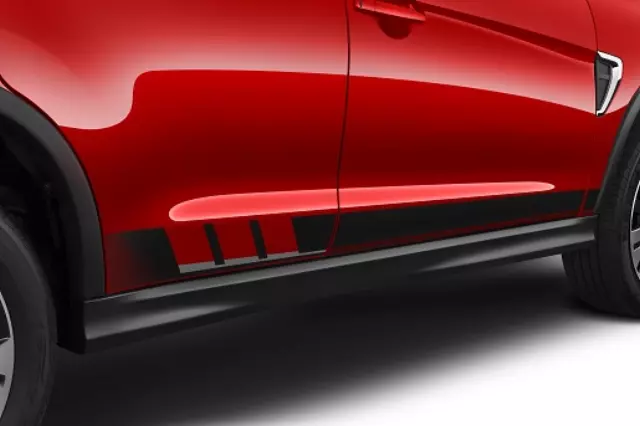 MZ315112 - Exterior: Side Graphics - Black With Red Bars for Mitsubishi: Outlander Sport Image