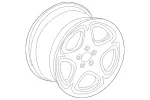 66470545 - : Wheel Spare for Mercedes-Benz: CL500, CL55 AMG, S430, S55 AMG Image