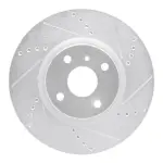 63180073R - : DFC Brake Rotor - Drilled and Slotted - Silver for DYNAMIC FRICTION Image