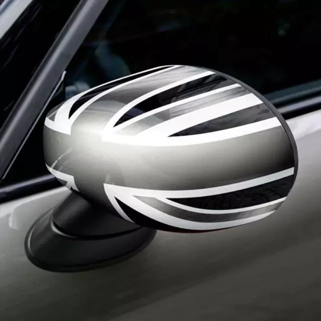 51162465788 - : Black Jack Mirror Cap - Passenger Side for Mini: Cooper, Cooper Clubman Image