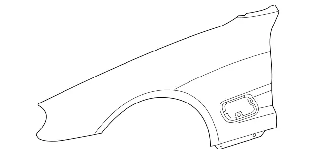 2308800118 - Attachment Parts: Fender, Front for Mercedes-Benz: SL500, SL55 AMG, SL550, SL600, SL63 AMG, SL65 AMG Image image