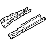 AE8Z5810456A - : Rear Rail End for Ford: Fiesta Image