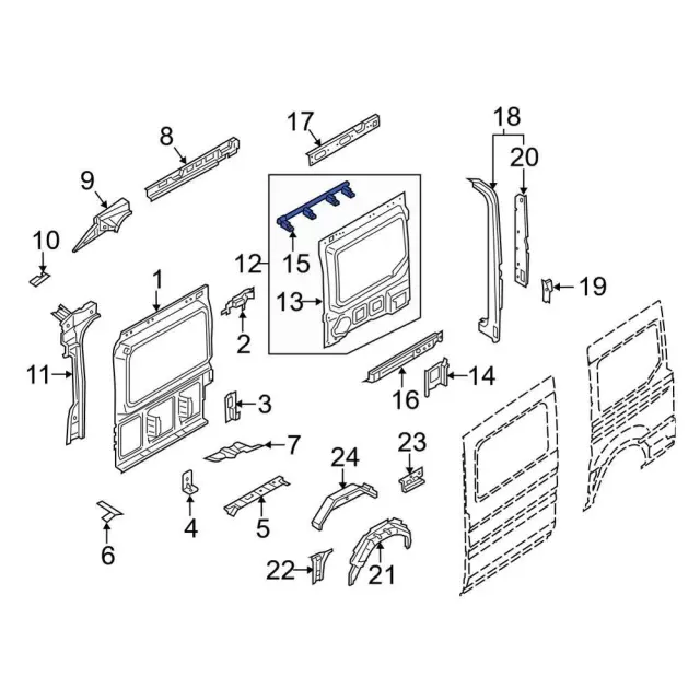 Roof Side Rail - Ford (SK4Z-61513A31-C)