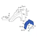 KT1Z16102C - Body: Fender Liner for Ford: Transit Connect Image