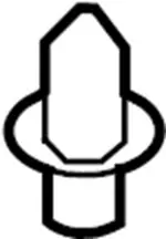 242011CA0A - Body: Lift Gate Trim Lower Clip for Infiniti Image